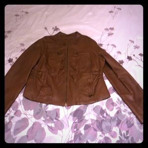 Blown leather jacket